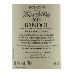 Domaine du Gros'noré, Bandol, Rouge, 14,5%, 2016, 75cl