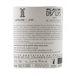 Lauraire des Lys, Minervois, Plaisir des Lys, Rouge, 2019, 75cl