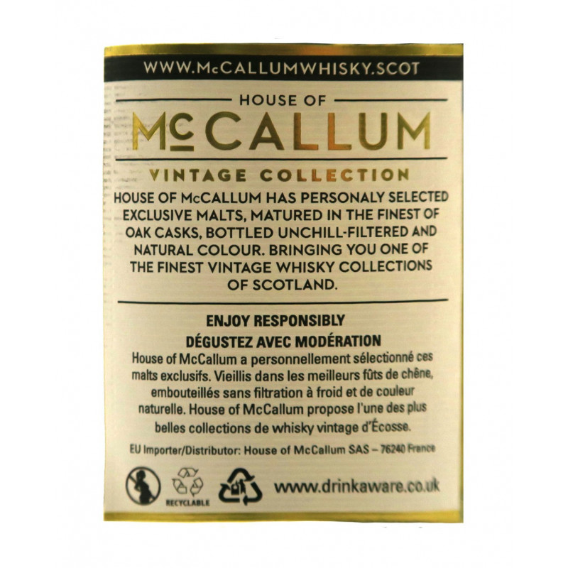 House of McCallum, Caol Ila 10 ans Bourbon 2009, 46,5%, Ecosse