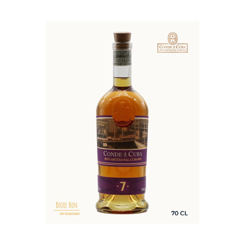 Conde de Cuba, 7 ans, 38%, 70cl, Rhum Cuba