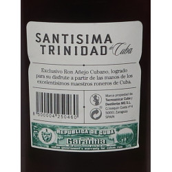 RHUM SANTISIMA TRINIDAD 15 - 70CL - 40,7%