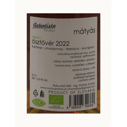 Matyas wine Osztover 12% 75cl 2022 Slovaquie