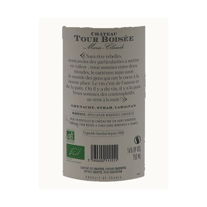 Château tour boisée Marie Claude Rouge 75cl